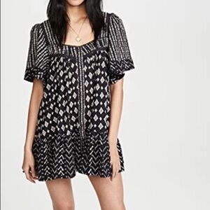 Free People Hearts Desire Printed Tunic Dress NWT